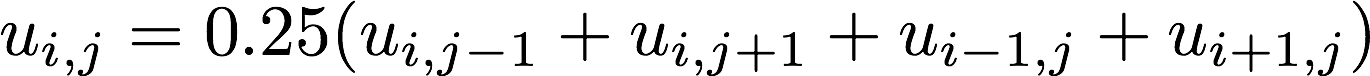 Laplace equation discretisation